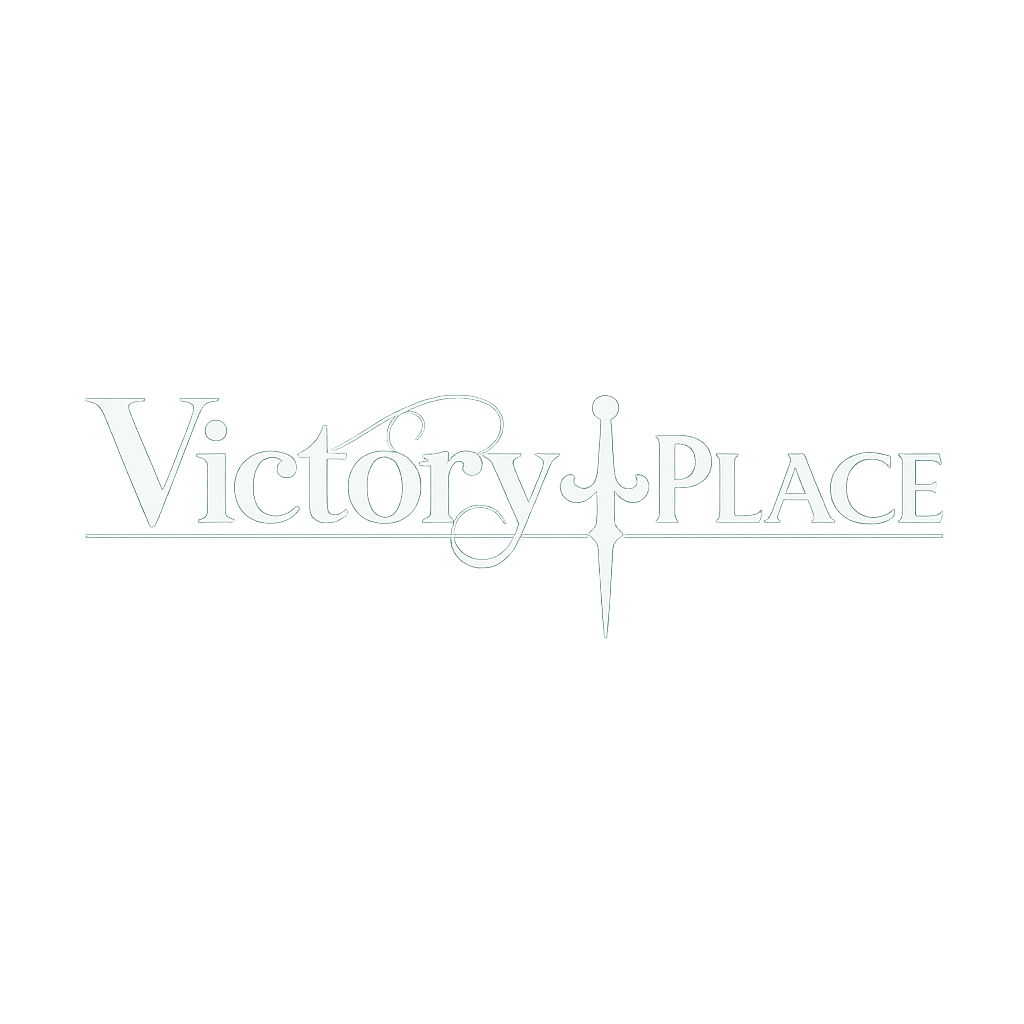 A green background with the words Victory Place written in white.
